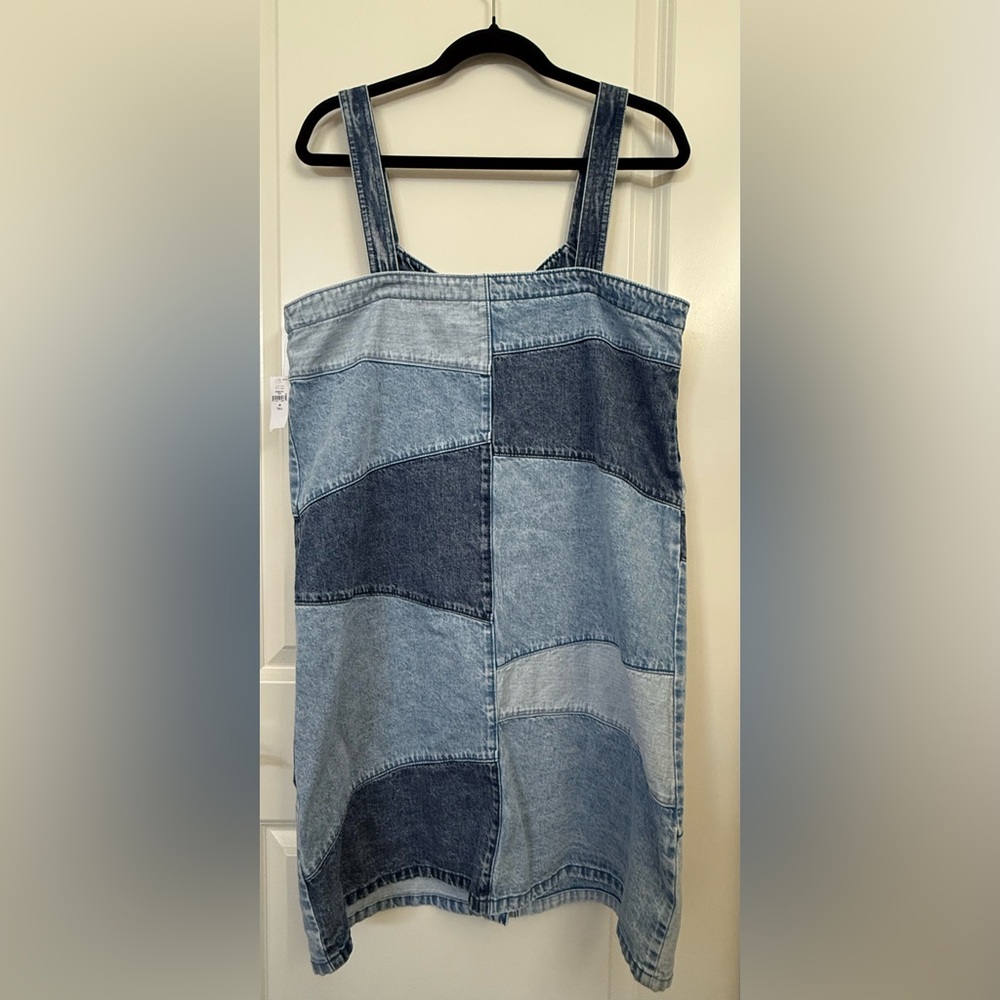 Gap Pieced Patchwork Blue Jean Denim Mini Dress /… - image 6